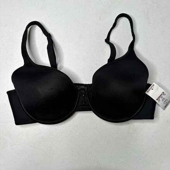 NEW Vanity Fair Black Lightly Lined Underwire Bra Size 36C - Picture 1 of 6
